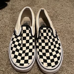 womens checkers vans size 7.5